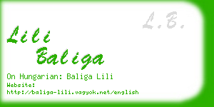 lili baliga business card